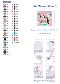 Image 6 of Baby Unicorn Pegasus with Cupcake Full Size Diamond Painting by Miss Fluff