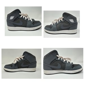 Image of Jordan 1 Mid Cool Gray White - 7Y 