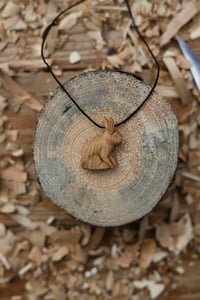 Image 2 of Cherry Wood Rabbit Pendant 