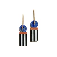 Image 2 of Lapis Column Earrings