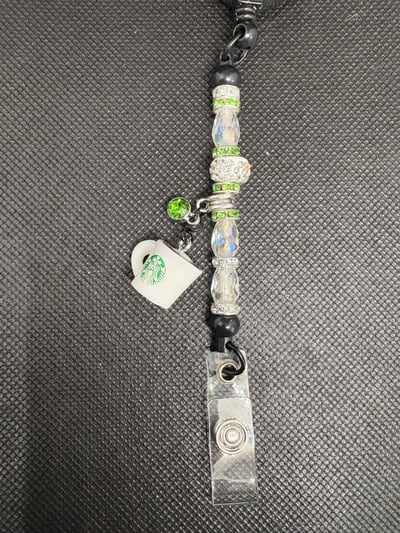 Image of coffee/barista clip on badge 
