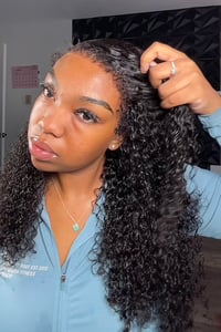 Image 3 of 22” 13x4 Curly Wig With Natural 4c Edges Wig (Hermosa
