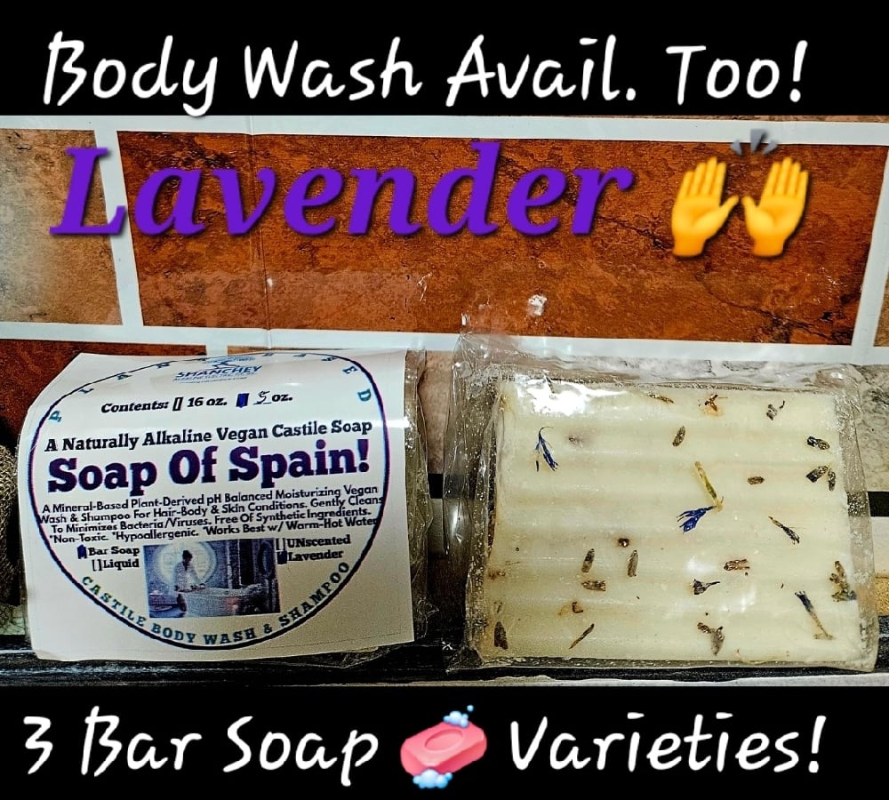 Alkaline Castile Body Wash/Shampoo-Cold-Processed Bar Soaps-Cactus Fiber Face/Body Polisher-Exfoliat