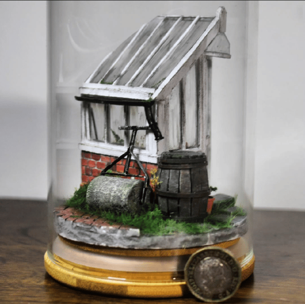Image of Green house glass jar Time Capsule