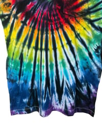 Image 5 of L 100% Cotton Short T-Shirt Dress with Pockets in Rock-n-Roll Tie Dye