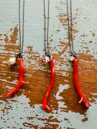 Image 11 of Aphrodite . natural italian coral and herkimer diamond necklace