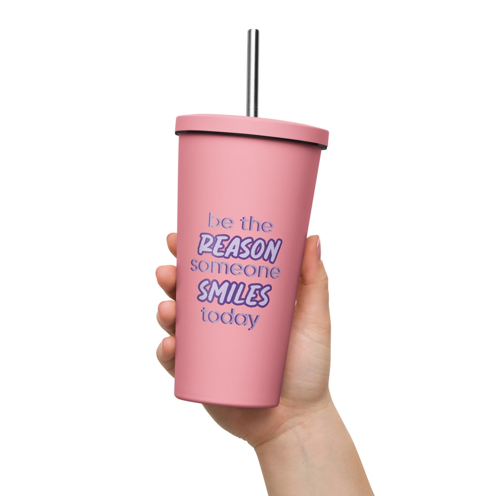 Image of Insulated quote 3 tumbler with a straw