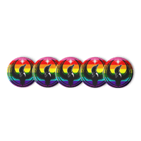 Image 2 of Pride Rebel Loon Buttons - Small