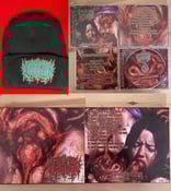 Image of Official Emasculated “Larval Communion in the Womb Cathedral” Full Album CD/Beanie/Flag Banner