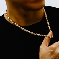 Image 4 of 6mm Gold Rope Chain