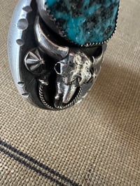 Image 4 of Heavy Cast Bison Skull Ring size 11