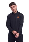 Hockney Long Sleeved polo in Black/Orange SMALL AND 3XL ONLY