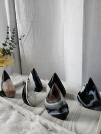 Image 2 of Black Sardonyx Agate Teardrop Crystal - 6 Styles