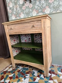 Image 7 of Buffet ancien revisité vert olive et fleurs anciennes 