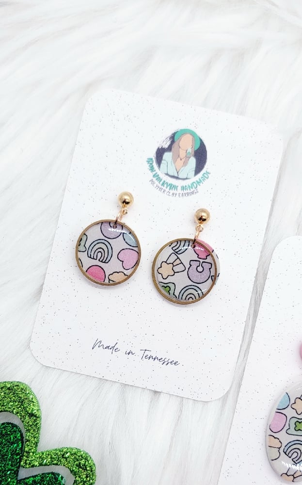 Image of Lucky Charm Print Dangles