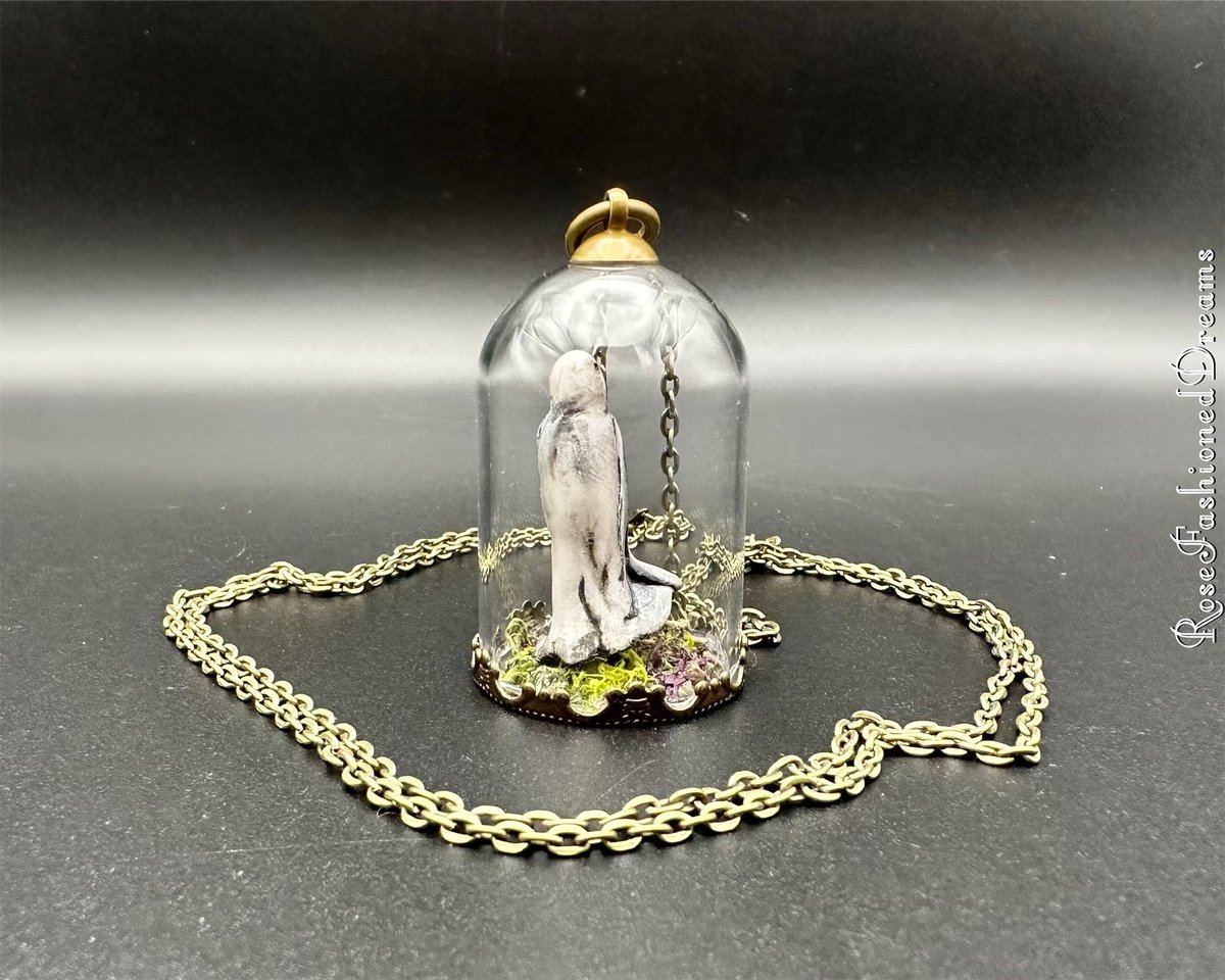 No Feet Ghost Glass Dome Necklace