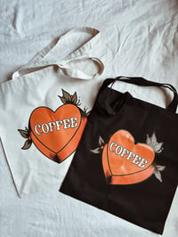 Image 1 of Coffee Heart Tote Bag