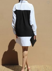 Image 3 of Black/White Striped Knit Shirt Dreas 