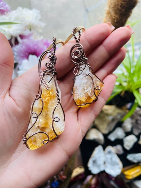 Image of Citrine abundance necklaces 