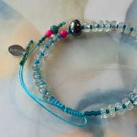 Image 1 of aqua and pearl bracelet