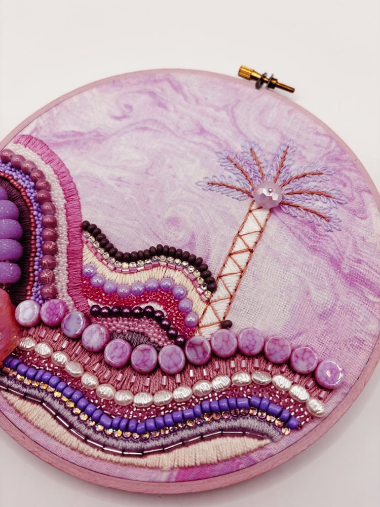 Image of Sunrise Violet Landscape Hoop
