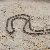 Image 1 of Gray Agate Cross Necklace