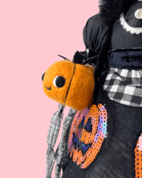 Image 3 of RESERVED FOR ALLISON MEDIUM ART DOLL PUMPKIN 🎃