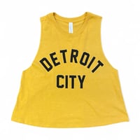 Womens Mustard Crop Tank Top