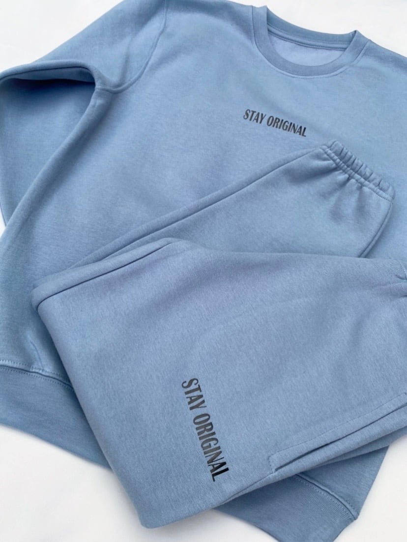 Image of Stay Original Tracksuit in Dusty Blue 