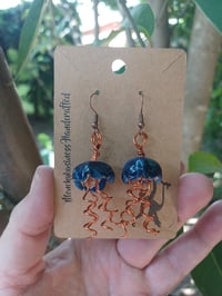 Image 2 of Dark blue and copper jellyfish