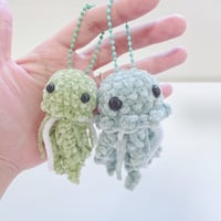 Image 4 of crochet jellyfish keychain (pick your color)