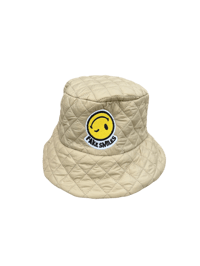 quilted khaki bucket hat 