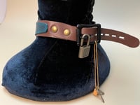 Image 4 of Brown and teal locking posture collar