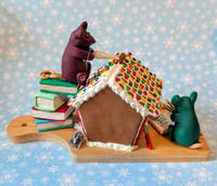 Image 3 of Mice with Gingerbread House Large