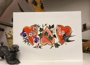 Image of Three Hearts Print 