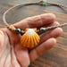 Image of Hawaiian sunrise shell necklace with Tahitian pearls 18 inch