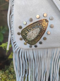 Image 3 of Yellowstone cross over body bag fringes / Moroccan stone CREAM