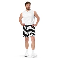 Image 3 of Men/Boys Leaves Design Mesh Shorts