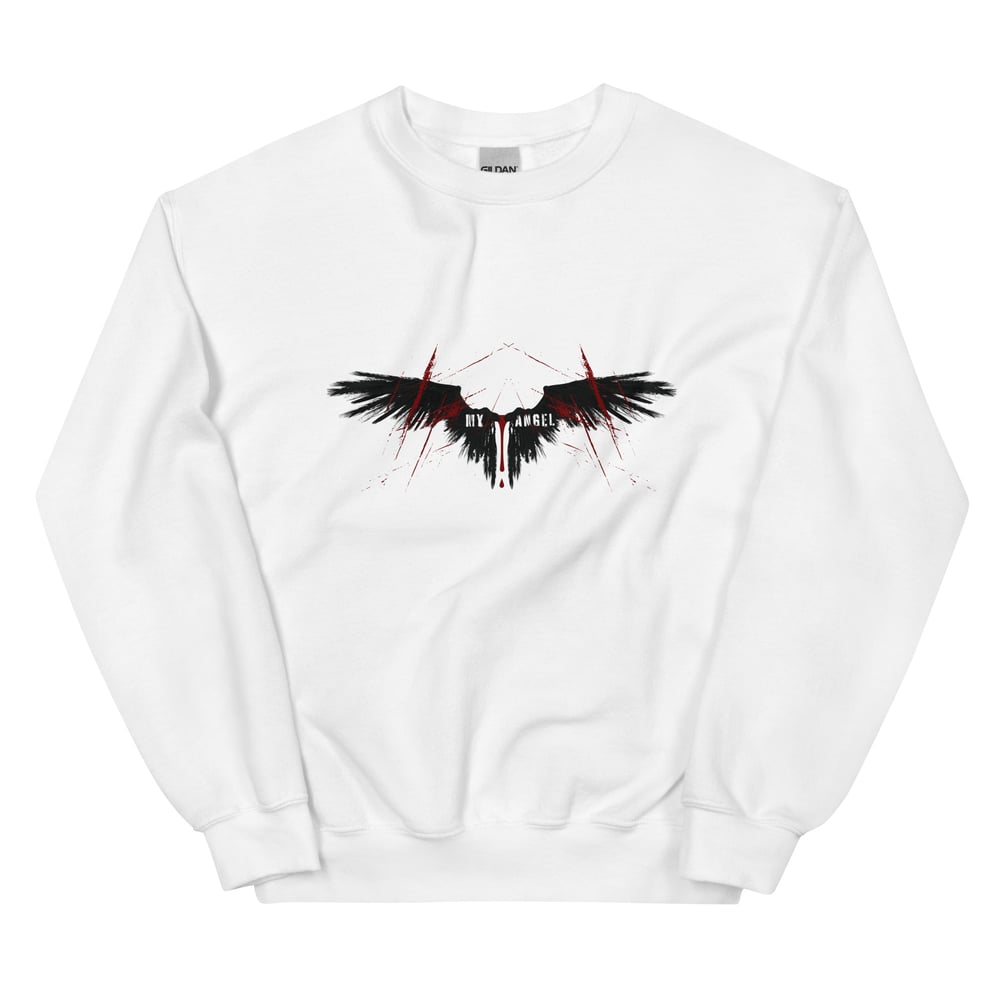 Image of My angel black wings officially licensed under your scars Unisex Sweatshirt