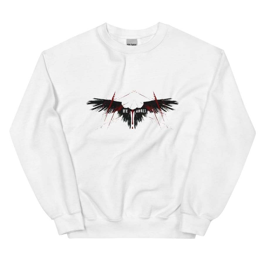 Image of My angel black wings officially licensed under your scars Unisex Sweatshirt