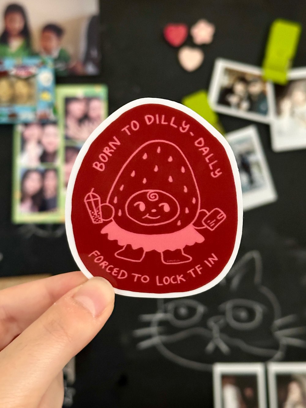 Image of Born To Dilly Dally Clear Sticker Decal