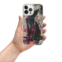 Image 20 of Colorful Watercolor Paint Splatters Black Cat Clear Case for iPhone®