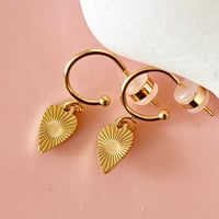 Image 1 of Little Heart Sunburst Half Hoops