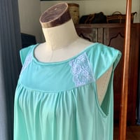 Image 3 of Mint Green Floral Lace Nightgown Large