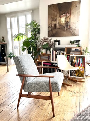 Image of Fauteuils FOX chiné beige et crème