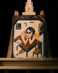 Image 1 of ‚The night is calling but I can’t go‘  oilpainting 