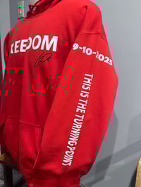 Image 3 of Charlie Kirk Freedom turning point hoodie RED