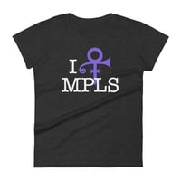 Image 2 of I [PRINCE] MPLS Fem Fit T-shirt (White Text)