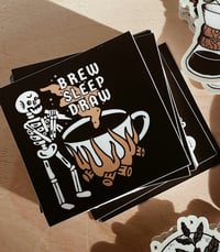 Image 1 of Skeleton BrewSleepdraw Square Sticker