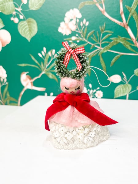 Image of Wool Ball Ornament Classic Mini Doll #5